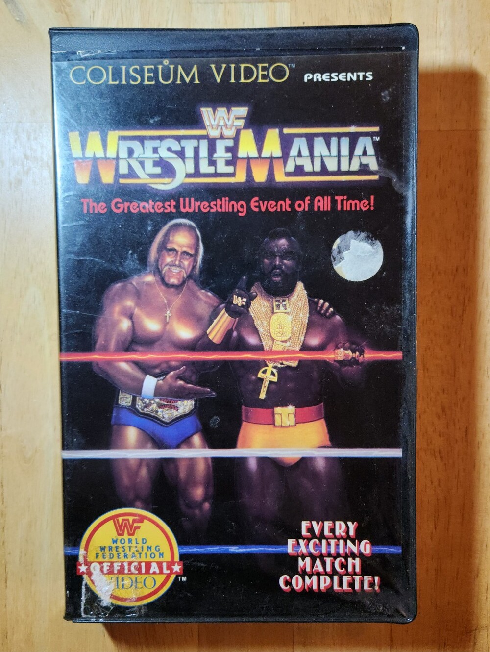 WWF WrestleMania 1 VHS Coliseum Video 1985 Clamshell Hulk Hogan Mr. T